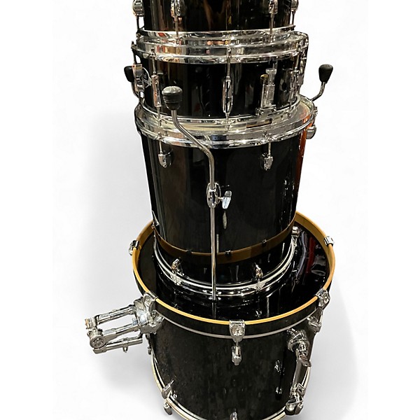 Used Pearl 5 Piece EXPORT BLACK Drum Kit