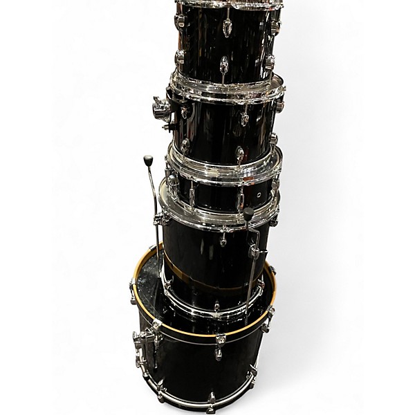 Used Pearl 5 Piece EXPORT BLACK Drum Kit