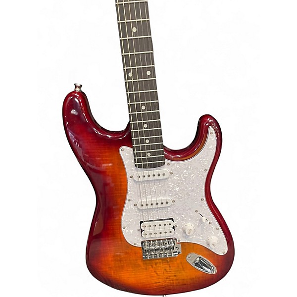 Used Washburn SDFSB Sonamaster Deluxe HSS Sunburst Solid Body Electric Guitar