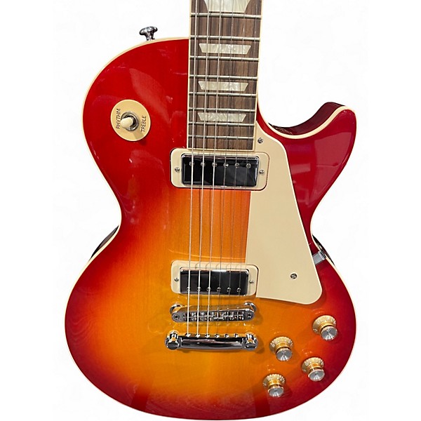 Used Gibson Les Paul Deluxe Cherry Sunburst Solid Body Electric Guitar