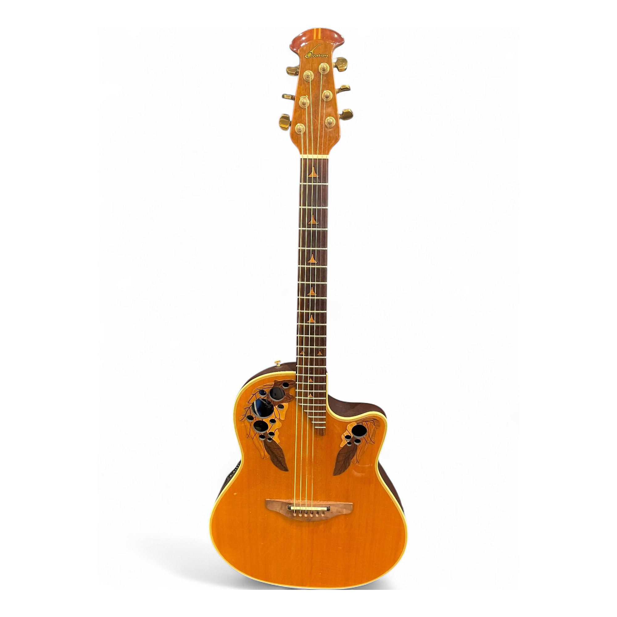 Used Ovation 1868 Elite Natural Acoustic Electric Guitar Natural