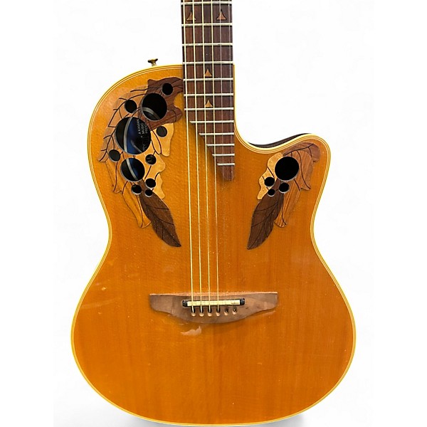 Used Ovation 1868 Elite Natural Acoustic Electric Guitar