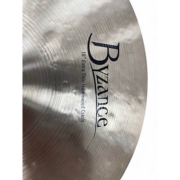 Used MEINL 18in Byzance Traditional HAMMERED CRASH Cymbal