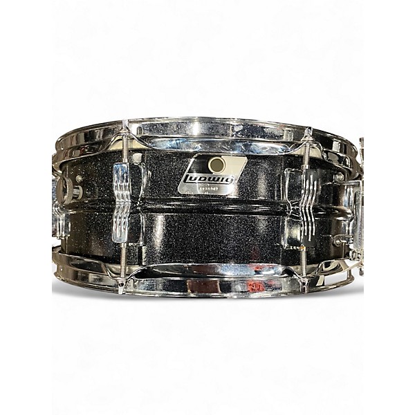 Used Ludwig 14in LM404 BLACK GALAXY black sparkle Drum
