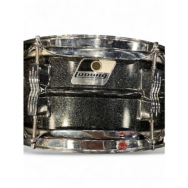 Used Ludwig 14in LM404 BLACK GALAXY black sparkle Drum
