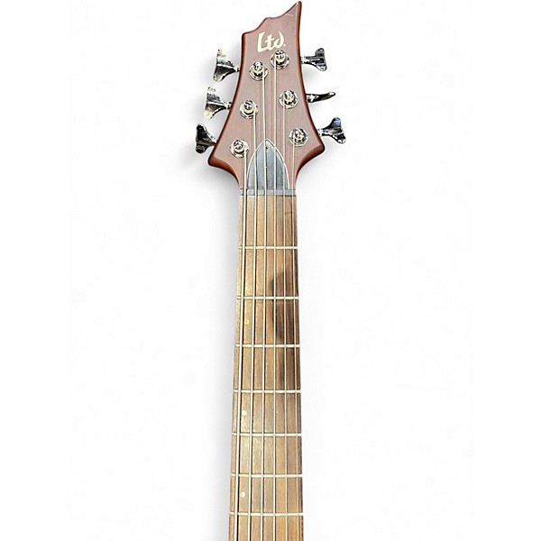 Used ESP LTD D6 6 String Walnut Electric Bass Guitar