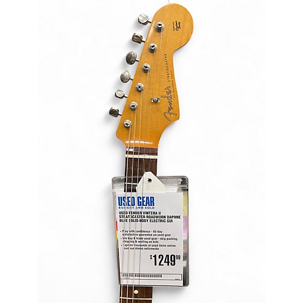 Used Fender VINTERA II STRATOCASTER ROADWORN Daphne Blue Solid Body Electric Guitar