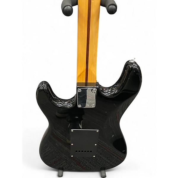 Used 1980s Squier STRATOCASTER SILVER LABEL Black Solid Body Electric Guitar