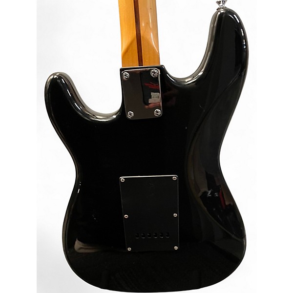 Used 1980s Squier STRATOCASTER SILVER LABEL Black Solid Body Electric Guitar