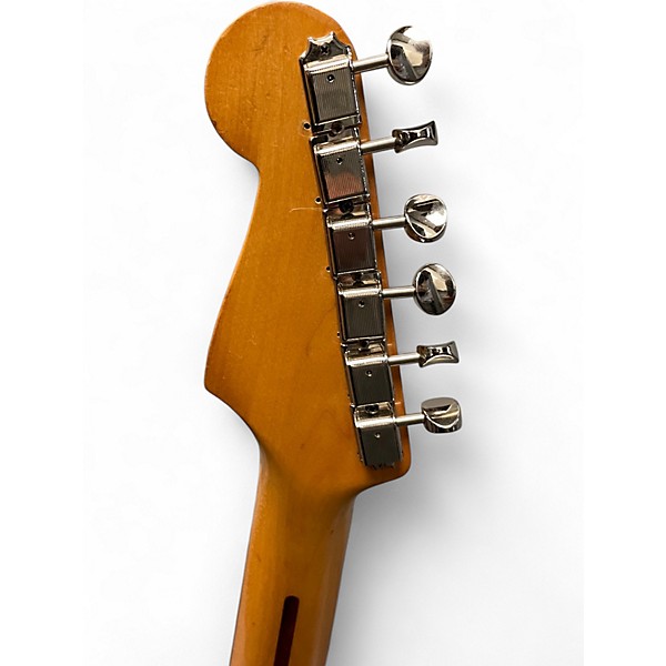 Used 1980s Squier STRATOCASTER SILVER LABEL Black Solid Body Electric Guitar