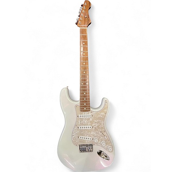 Used Bluesman Vintage SEDAN DELUXE Pearlescent White Solid Body Electric Guitar