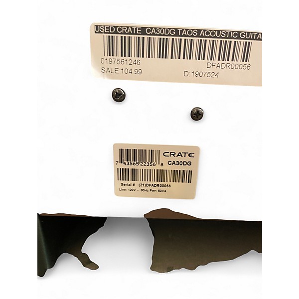 Used Crate  CA30DG Taos Acoustic Guitar Combo Amp