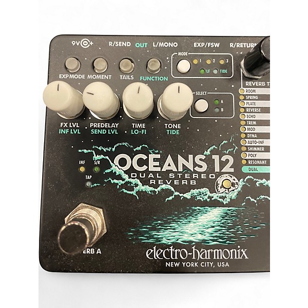 Used Electro-Harmonix OCEANS 12 DUAL STEREO Effect Pedal