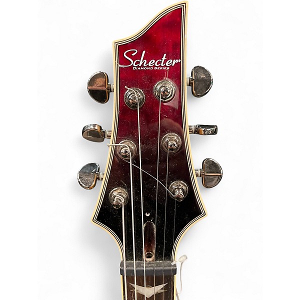 Used Schecter Guitar Research Omen Extreme 6 Blood Burst Solid Body Electric Guitar