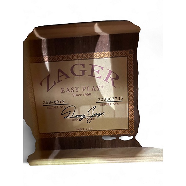 Used Zager ZAD-80 Natural Acoustic Guitar