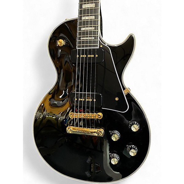 Used Epiphone LES PAUL CUSTOM P90 Ebony Solid Body Electric Guitar