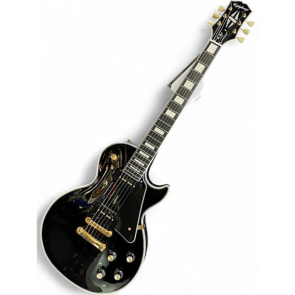 Used Epiphone LES PAUL CUSTOM P90 Ebony Solid Body Electric Guitar