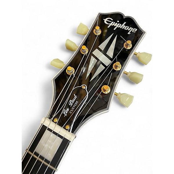 Used Epiphone LES PAUL CUSTOM P90 Ebony Solid Body Electric Guitar