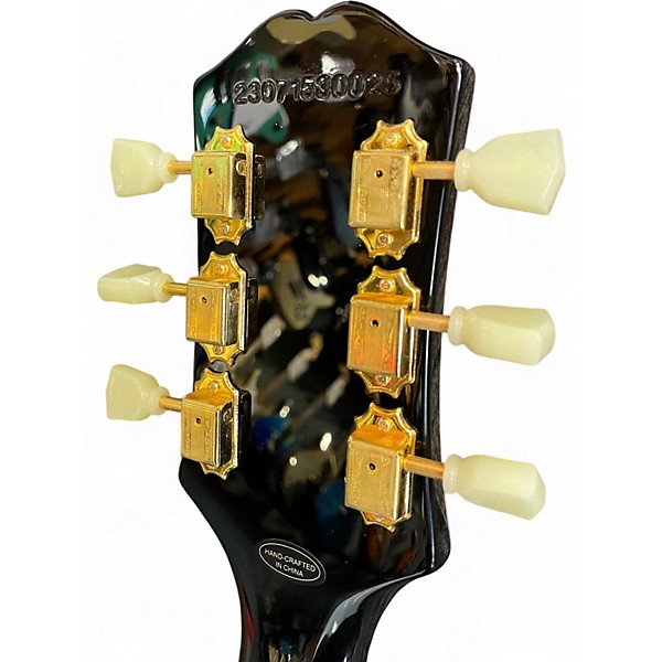 Used Epiphone LES PAUL CUSTOM P90 Ebony Solid Body Electric Guitar