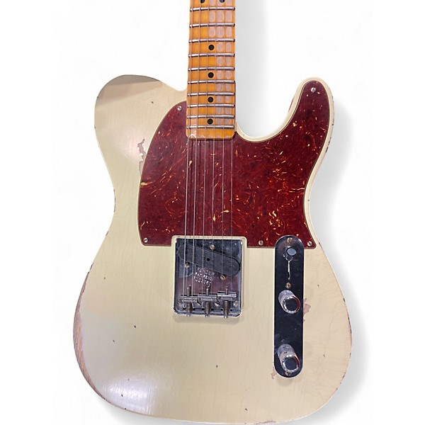 Used Fender Custom Shop 1950 Esquire Heavy Relic Aged White Solid Body Electric Guitar