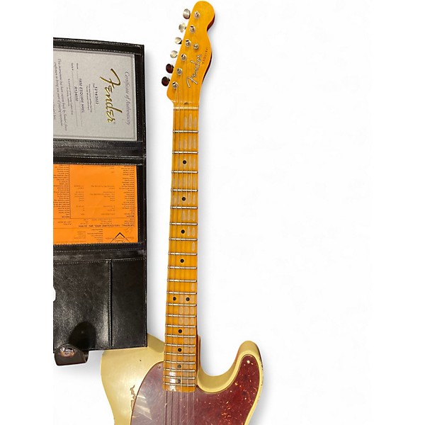 Used Fender Custom Shop 1950 Esquire Heavy Relic Aged White Solid Body Electric Guitar