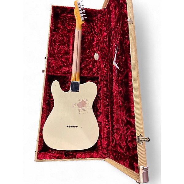 Used Fender Custom Shop 1950 Esquire Heavy Relic Aged White Solid Body Electric Guitar