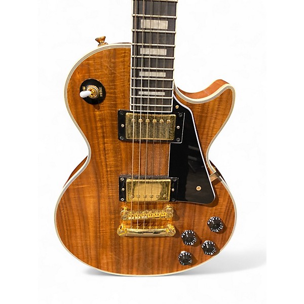 Used Epiphone Les Paul Custom Koa Natural Solid Body Electric Guitar