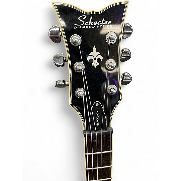 Used Schecter Guitar Research Blackjack S1 Diamond Series Black Solid Body Electric Guitar