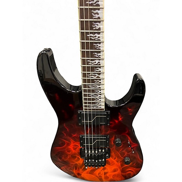 Used Jackson DINKY CUSTOM MODIFIED FLAMES Solid Body Electric Guitar
