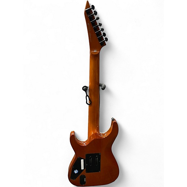 Used ESP LTD mh1007FR Deluxe Black Fade Quilt Solid Body Electric Guitar