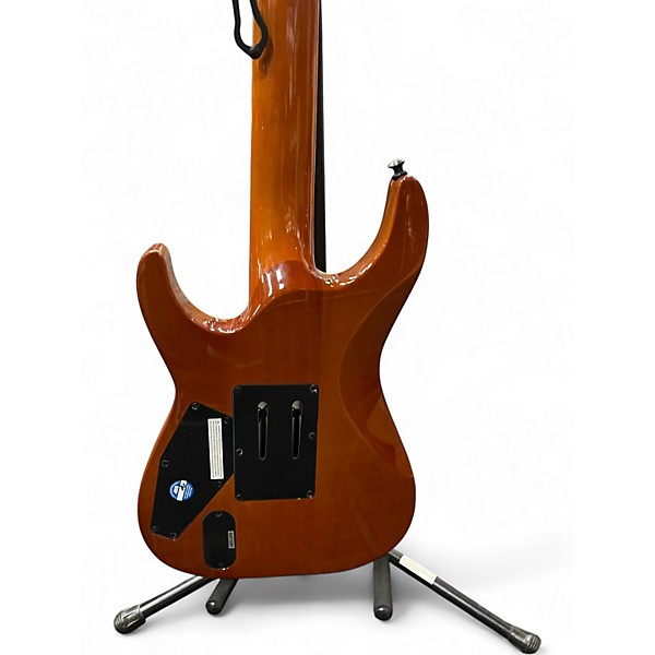 Used ESP LTD mh1007FR Deluxe Black Fade Quilt Solid Body Electric Guitar