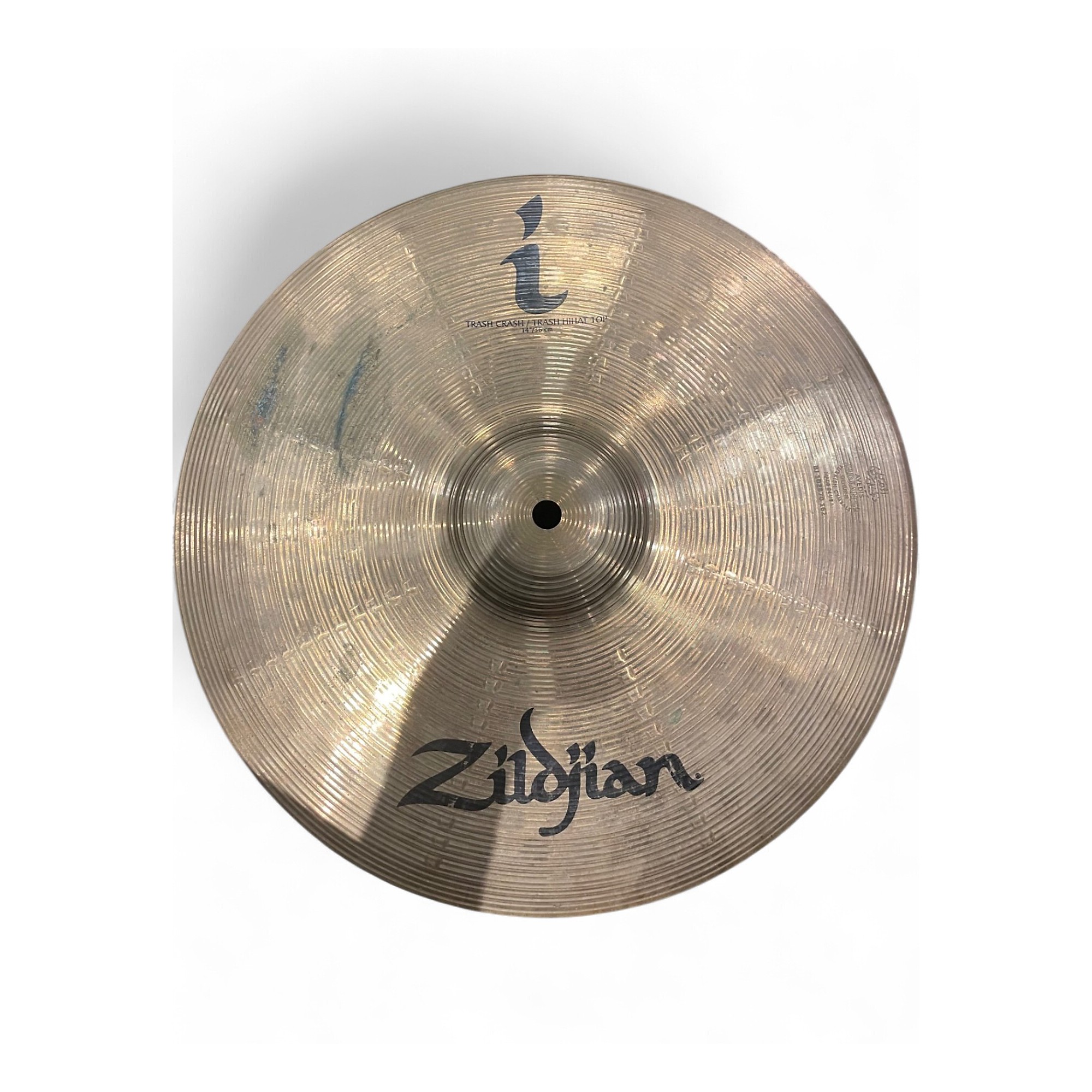 Used Zildjian 14in I trash crash / trash hihat top Cymbal 33