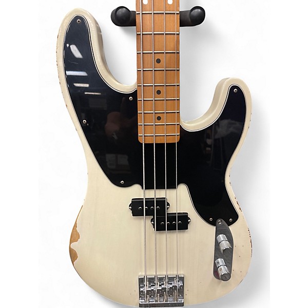 Used Fender Mike Dirnt Road Worn Precision Bass Antique White Electric Bass Guitar