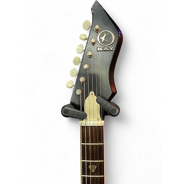 Vintage 1960s Kay Vanguard III 2 Color Sunburst Solid Body Electric Guitar