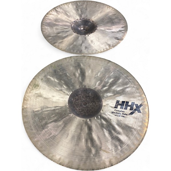 Used SABIAN 14in HHX COMPLEX MEDIUM HI HATS (pair) Cymbal