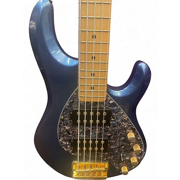 Used Ernie Ball Music Man Sting Ray 5 Blue Sparkle Electric Bass Guitar