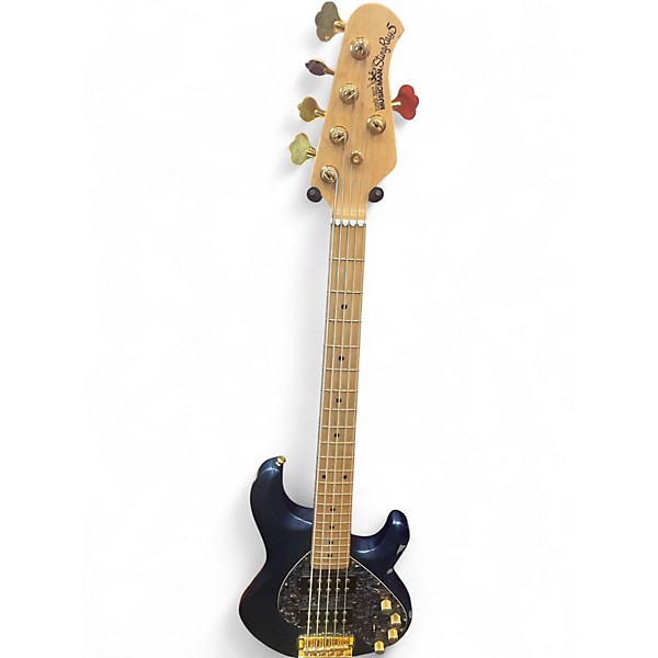 Used Ernie Ball Music Man Sting Ray 5 Blue Sparkle Electric Bass Guitar