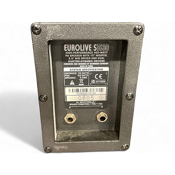 Used Behringer EUROLIVE S1530 Unpowered Speaker