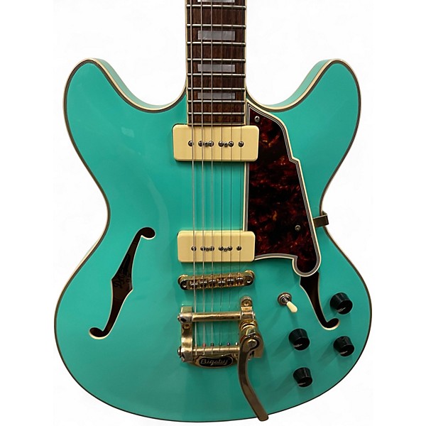 Used D'Angelico EX-DC/SP Surf Green Hollow Body Electric Guitar