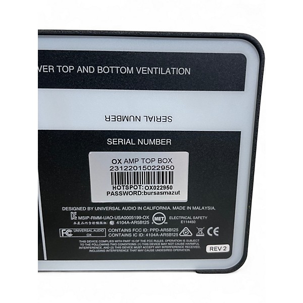 Used Universal Audio OX AMP Direct Box Effect Processor