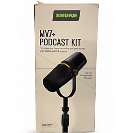 Used Shure MV7+ Podcast Kit Recording Microphone Pack
