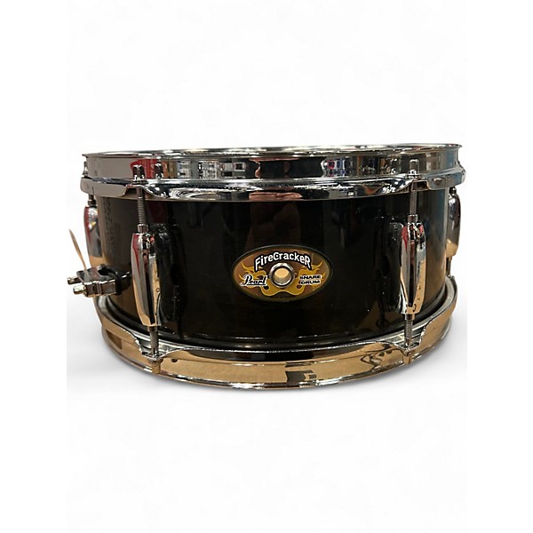 Used Pearl 12X4.5 Firecracker Snare Transparent Black Drum
