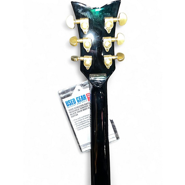 Used Schecter Guitar Research Tempest Custom Black Solid Body Electric Guitar