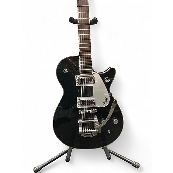 Used Gretsch Guitars G5237TG ELECTROMATIC JET Black and Silver Solid Body Electric Guitar