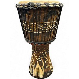 Used Handmade CARVED Djembe