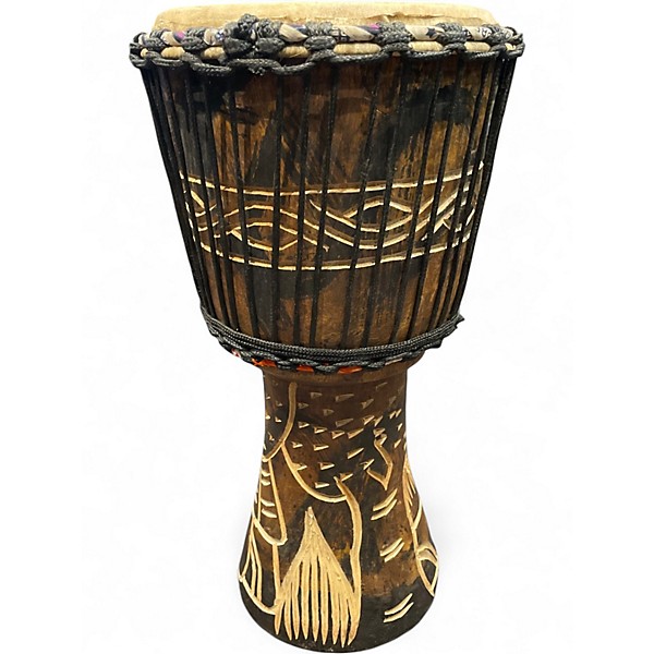 Used Handmade CARVED Djembe