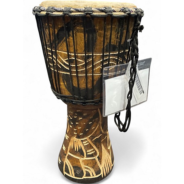 Used Handmade CARVED Djembe