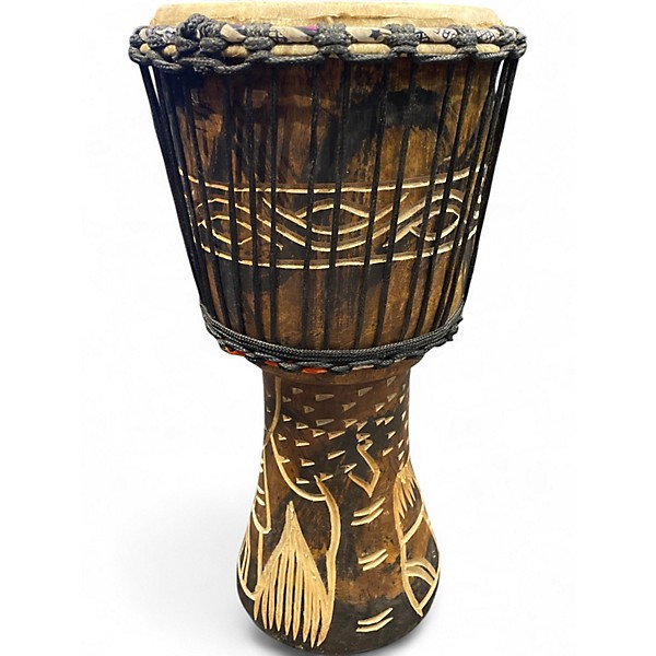 Used Handmade CARVED Djembe
