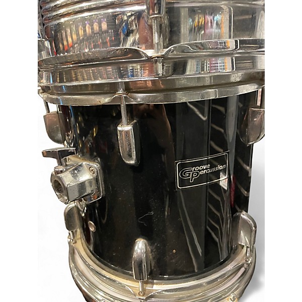 Used GP Percussion 5 Piece SHELL PACK BLACK Drum Kit