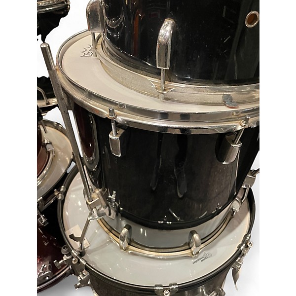 Used GP Percussion 5 Piece SHELL PACK BLACK Drum Kit